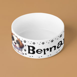 Aangepaste gepersonaliseerde hond Kat Pet Bowl Sch Voerbakje