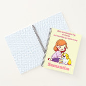 Aangepaste gepersonaliseerde hond Puppy lover cade Notitieboek (Binnen)