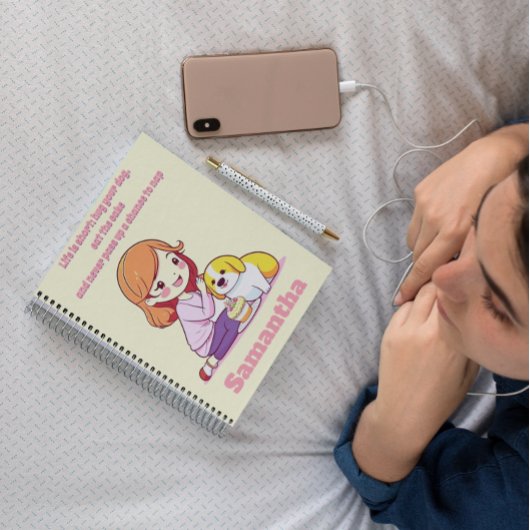 Aangepaste gepersonaliseerde hond Puppy lover cade Notitieboek