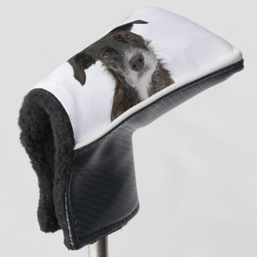 Aangepaste gepersonaliseerde hondenfoto golfheadcover (3/4 voorkant)