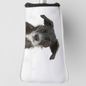 Aangepaste gepersonaliseerde hondenfoto golfheadcover (Draai 90)