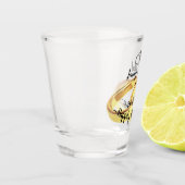 Aangepaste gepersonaliseerde huwelijksfeest cadeau shot glas (Links)