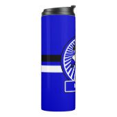 Aangepaste gepersonaliseerde ijshockey speler B Thermosbeker (Gedraaid links)