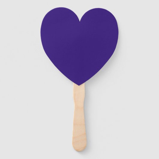 Aangepaste gepersonaliseerde INDIGO HEART WEDDING  Handwaaier (Achterkant)