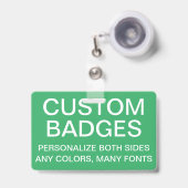 Aangepaste gepersonaliseerde INTREKBARE BADGE-sjab Badge (Voorzijde met uittrekbare clip)