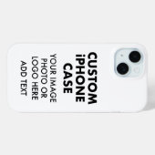 Aangepaste gepersonaliseerde iPHONE 15 NAUWELIJKS  Case-Mate iPhone Case (Achterkant (horizontaal))