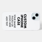 Aangepaste gepersonaliseerde iPHONE 15 PLUS BARELY Case-Mate iPhone Case (Achterkant (horizontaal))