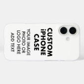 Aangepaste Gepersonaliseerde iPHONE 16 NAUWELIJKS  Case-Mate iPhone Case (Achterkant (horizontaal))
