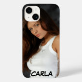 Aangepaste gepersonaliseerde iphone foto naam Case-Mate iPhone case (Achterkant)