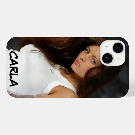 Aangepaste gepersonaliseerde iphone foto naam Case-Mate iPhone case (Achterkant (horizontaal))