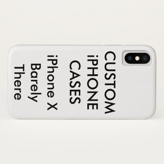 Aangepaste gepersonaliseerde iPhone X Barely There Case-Mate iPhone Case (Achterkant (horizontaal))