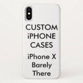 Aangepaste gepersonaliseerde iPhone X Barely There Case-Mate iPhone Case (Achterkant)