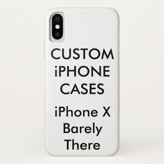 Aangepaste gepersonaliseerde iPhone X Barely There Case-Mate iPhone Case (Achterkant)