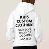 Aangepaste gepersonaliseerde JONGEN PULLOVER HOODI (Achterkant)