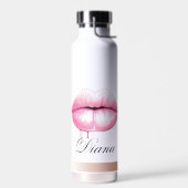 Aangepaste Gepersonaliseerde Jouw naam Lips Waterf Waterfles (Links)
