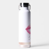 Aangepaste Gepersonaliseerde Jouw naam Lips Waterf Waterfles (Voorkant)