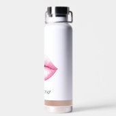 Aangepaste Gepersonaliseerde Jouw naam Lips Waterf Waterfles (Achterkant)