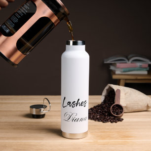 Aangepaste gepersonaliseerde Jouw naam wimpers Waterfles