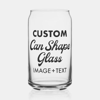 Aangepaste gepersonaliseerde kan vorm glas 16oz