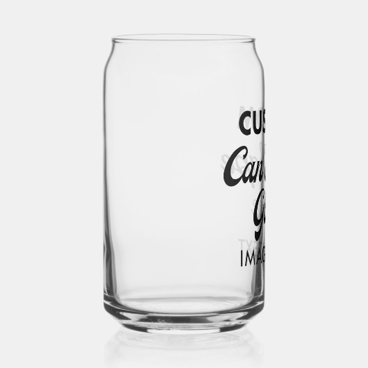 Aangepaste gepersonaliseerde kan vorm glas 16oz (Rechts)