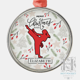Aangepaste gepersonaliseerde karate martial arts K Metalen Ornament