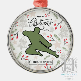 Aangepaste gepersonaliseerde karate martial arts K Metalen Ornament