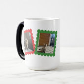 Aangepaste Gepersonaliseerde Kattenfoto - 2 Foto Magische Mok (Voorkant links)