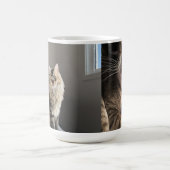 Aangepaste Gepersonaliseerde Kattenfoto Collage Ta Magische Mok (Midden)