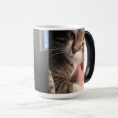 Aangepaste Gepersonaliseerde Kattenfoto Collage Ta Magische Mok (Voorkant rechts)