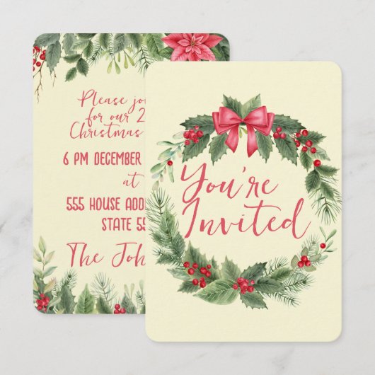Aangepaste gepersonaliseerde kerst kaart (Voorkant / Achterkant)