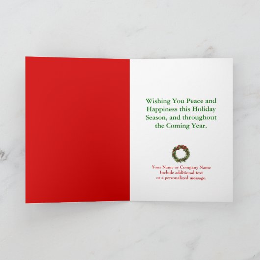 Aangepaste Gepersonaliseerde Kerst Kaart w / Logo (Binnen)