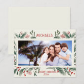 Aangepaste Gepersonaliseerde Kerst Kaart, X-mas Fo Feestdagenkaart (Voorkant / Achterkant)