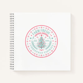Aangepaste gepersonaliseerde kerstboom stijlvol notitieboek