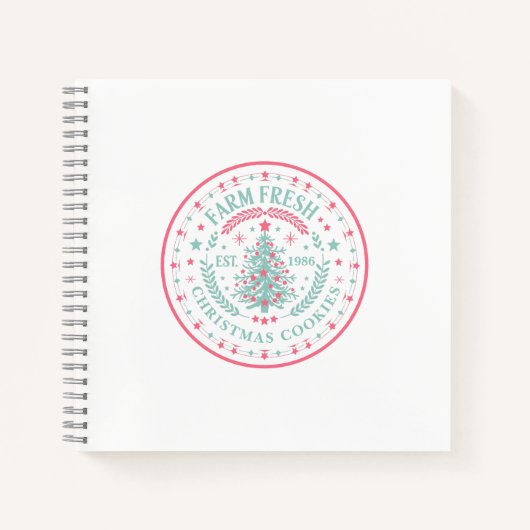 Aangepaste gepersonaliseerde kerstboom stijlvol notitieboek (Voorkant)