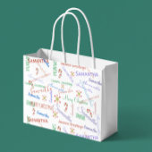 Aangepaste gepersonaliseerde Kerstmis naam Herhale Groot Cadeauzakje