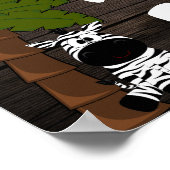 Aangepaste gepersonaliseerde Kind kamer Leuke Zebr Poster (Hoek)