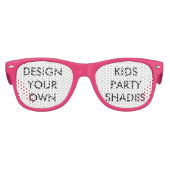 Aangepaste gepersonaliseerde Kinder roze retro par Kinder Zonnebril (Voorkant)