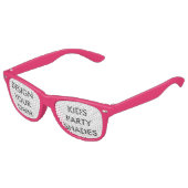 Aangepaste gepersonaliseerde Kinder roze retro par Zonnebril (Gekanteld)