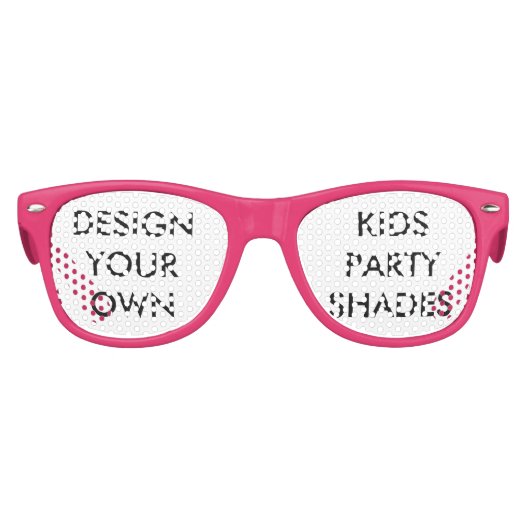 Aangepaste gepersonaliseerde Kinder roze retro par Zonnebril (Voorkant)