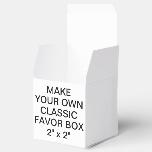 Aangepaste gepersonaliseerde klassieke 2" vierkant bedankdoosjes (Geopend)