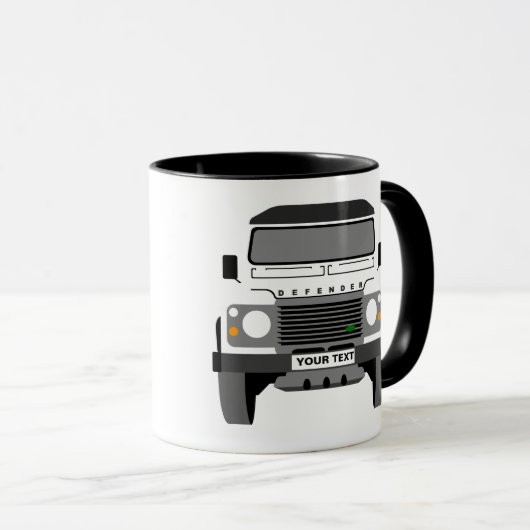 Aangepaste gepersonaliseerde klassieke Land Rover Mok (Voorkant rechts)