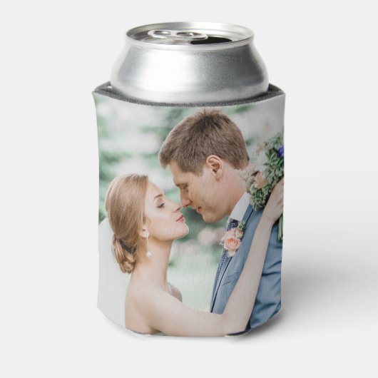 Aangepaste gepersonaliseerde koppel foto blikjeskoeler (Blikje Achterkant)