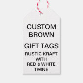 Aangepaste gepersonaliseerde Kraft Gift Labels Roo Cadeaulabel (Voorkant)