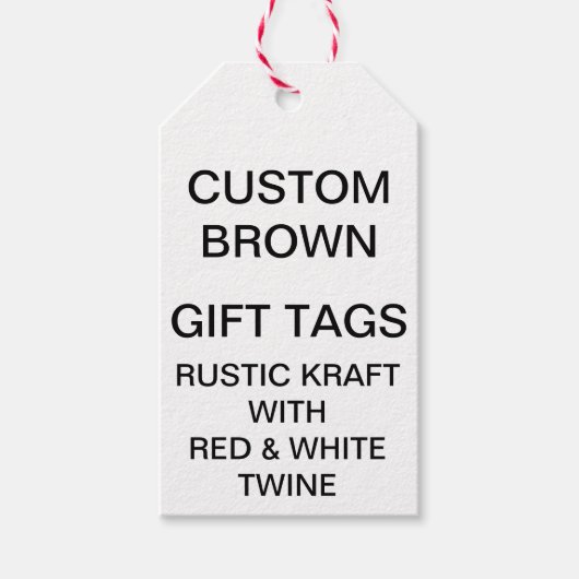 Aangepaste gepersonaliseerde Kraft Gift Labels Roo Cadeaulabel (Voorkant)