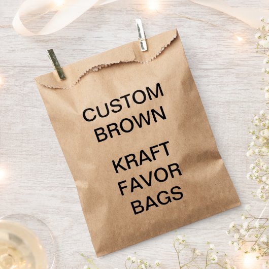 Aangepaste gepersonaliseerde Kraft-papieren gunstz Bedankzakje (Geknipt)