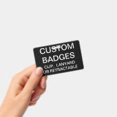 Aangepaste gepersonaliseerde LANYARD BADGE sjabloo (Handheld)