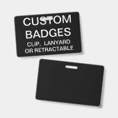 Aangepaste gepersonaliseerde LANYARD BADGE sjabloo (Voor- en achterkant)