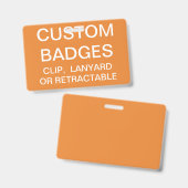 Aangepaste gepersonaliseerde LANYARD BADGE-sjabloo Badge (Voor- en achterkant)