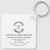 Aangepaste gepersonaliseerde lege sjabloon 2.25” sleutelhanger (Achterkant)