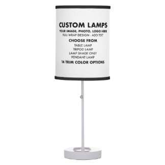 Aangepaste gepersonaliseerde LINEN Shade TABLE Lam